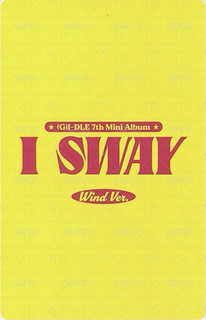 I SWAY wind 專輯卡  背面