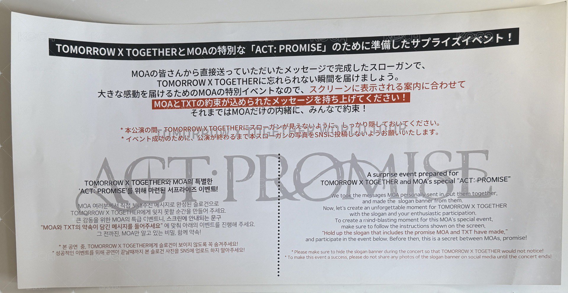promise日巡 「我們終於在約定之地重逢」 手幅 