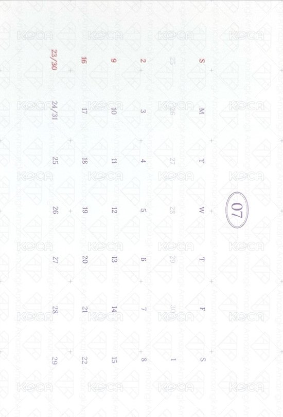 23‘年曆 明信片  背面