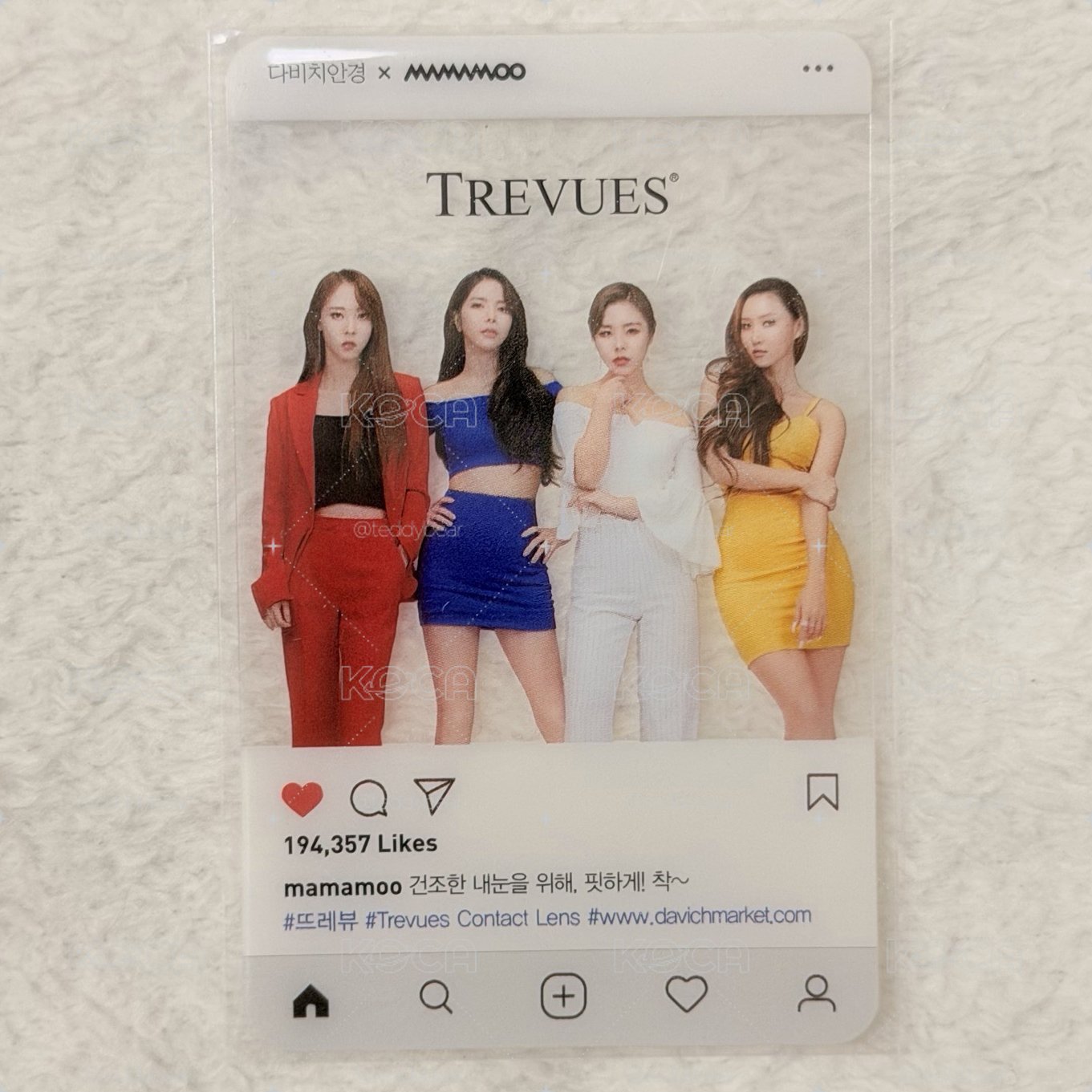 MAMAMOO 眼鏡代言卡 