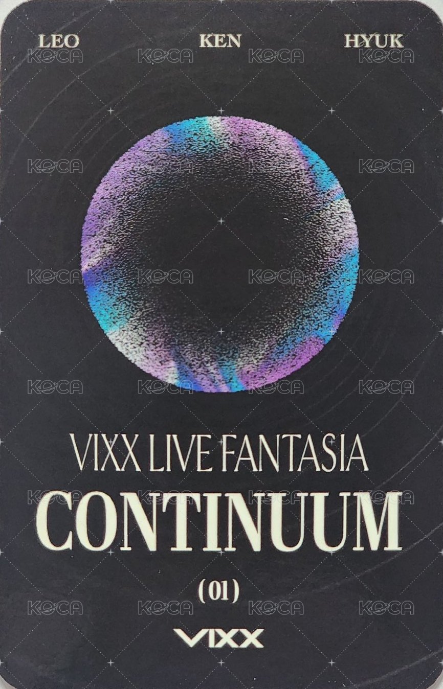 正規演唱會《CONTINUUM》 隨機卡 編號01 背面