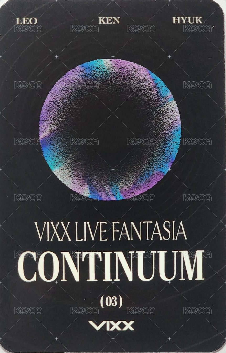 正規演唱會《CONTINUUM》 隨機卡 編號03 背面