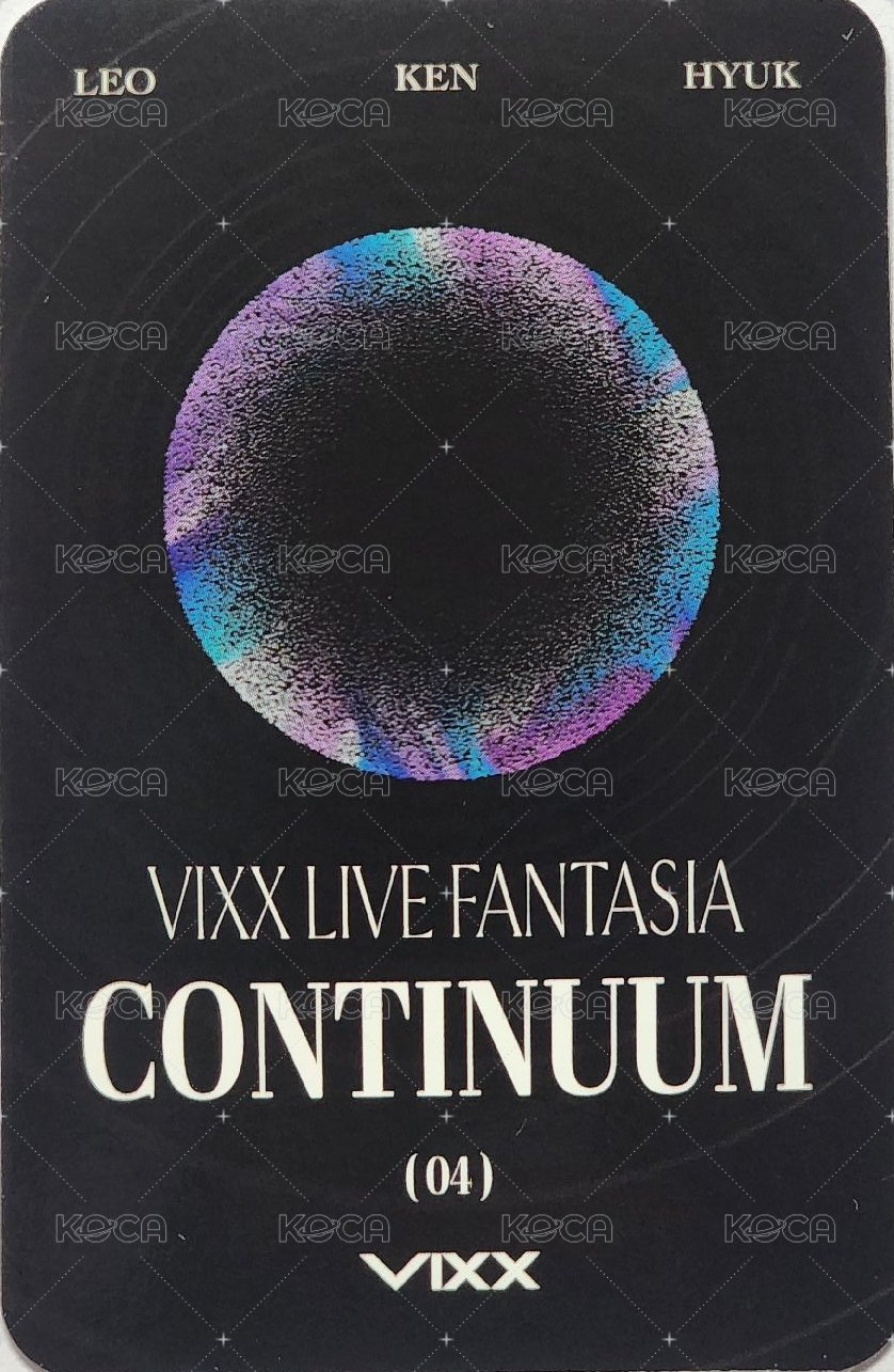 正規演唱會《CONTINUUM》 隨機卡 編號04 背面