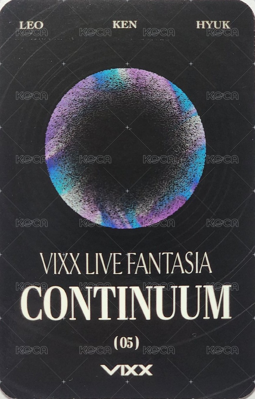 正規演唱會《CONTINUUM》 隨機卡 編號05 背面