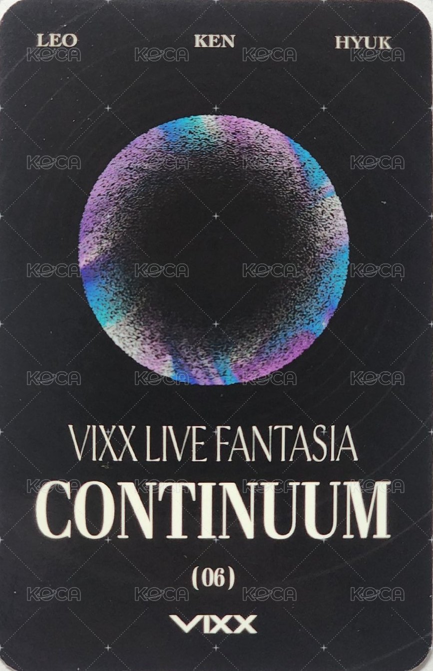 正規演唱會《CONTINUUM》 隨機卡 編號06 背面