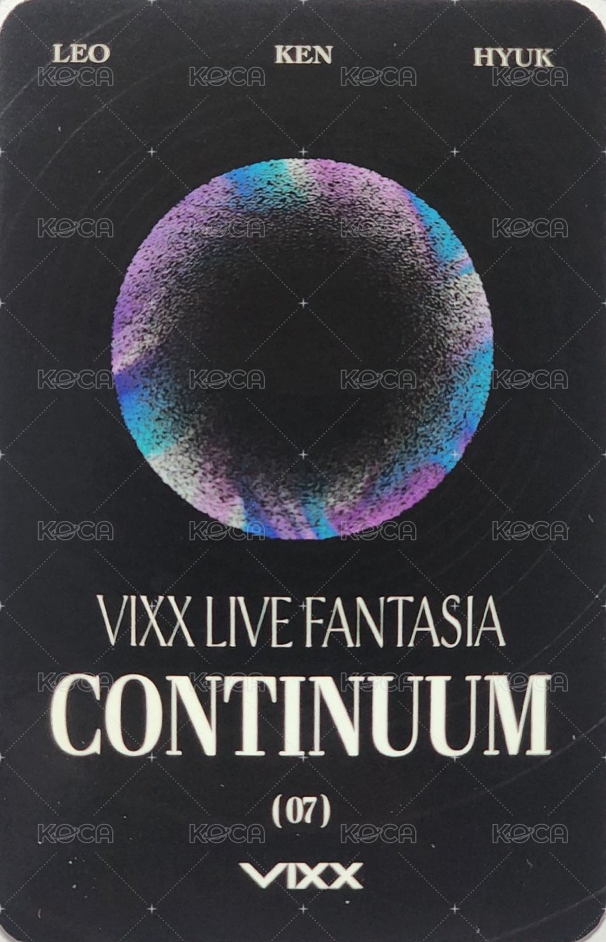 正規演唱會《CONTINUUM》 隨機卡 編號07 背面