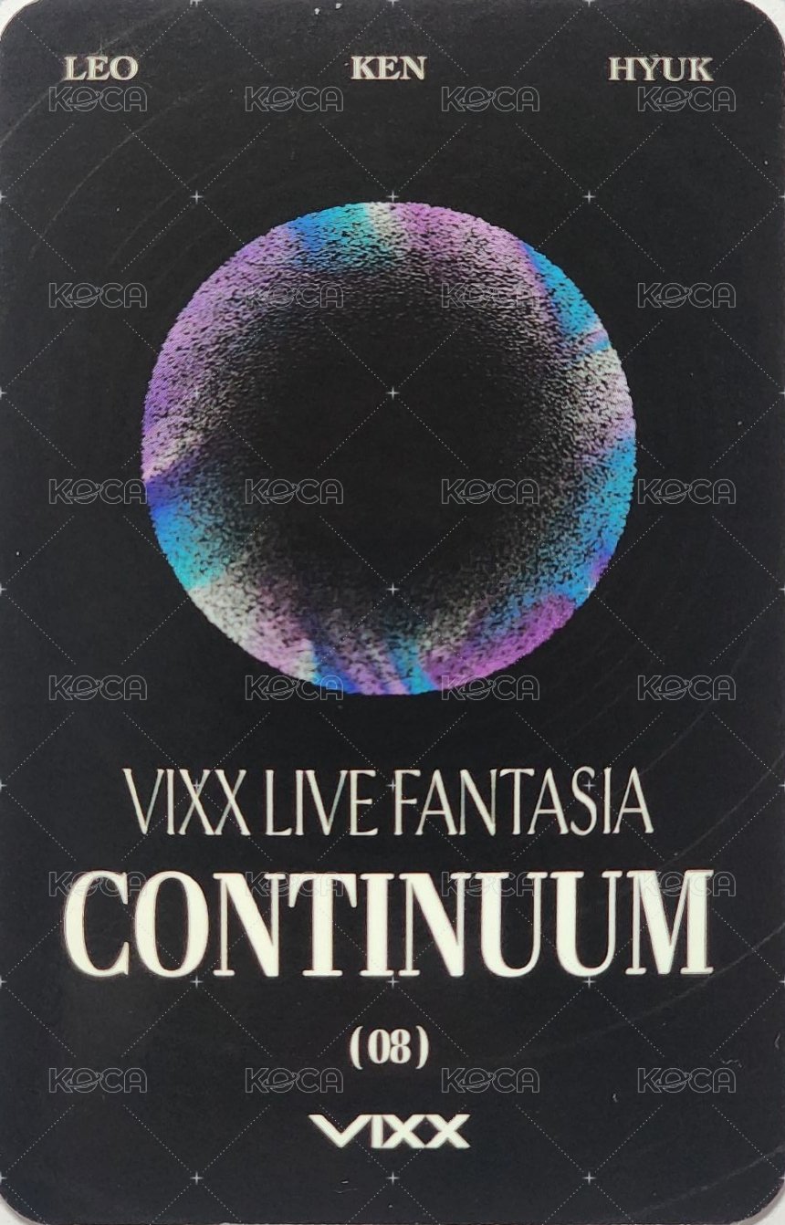 正規演唱會《CONTINUUM》 隨機卡 編號08 背面