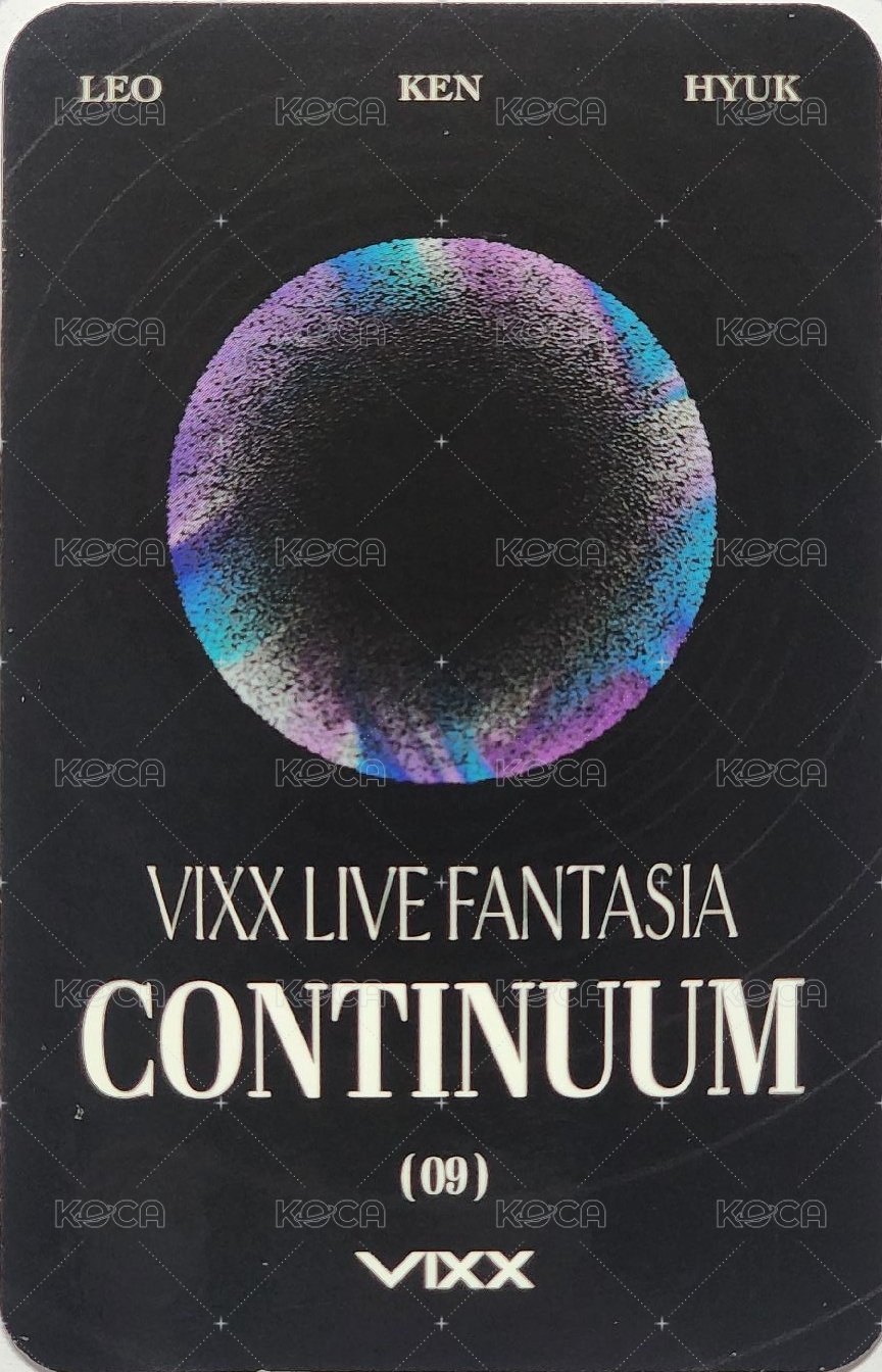 正規演唱會《CONTINUUM》 隨機卡 編號09 背面