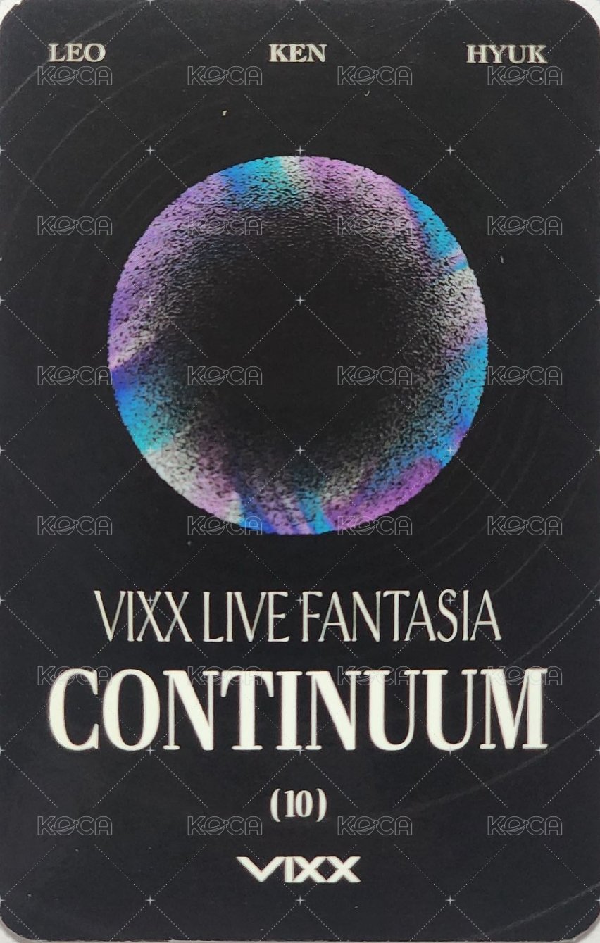正規演唱會《CONTINUUM》 隨機卡 編號10 背面
