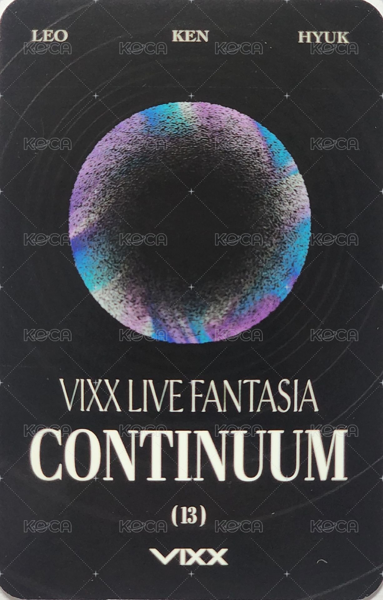 正規演唱會《CONTINUUM》 隨機卡 編號13 背面