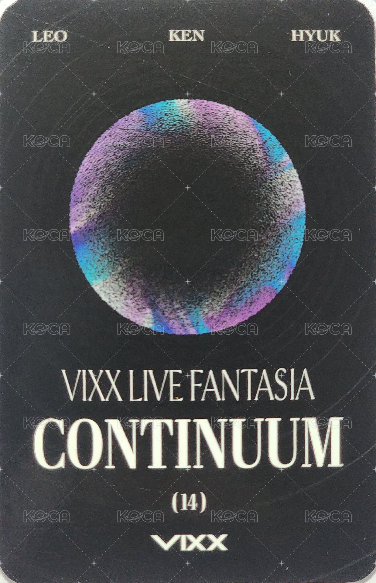正規演唱會《CONTINUUM》 隨機卡 編號14 背面
