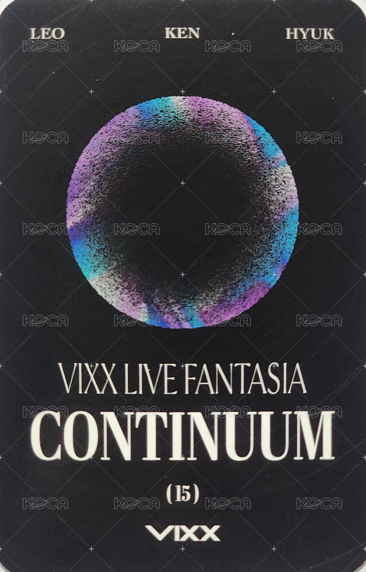 正規演唱會《CONTINUUM》 隨機卡 編號15 背面