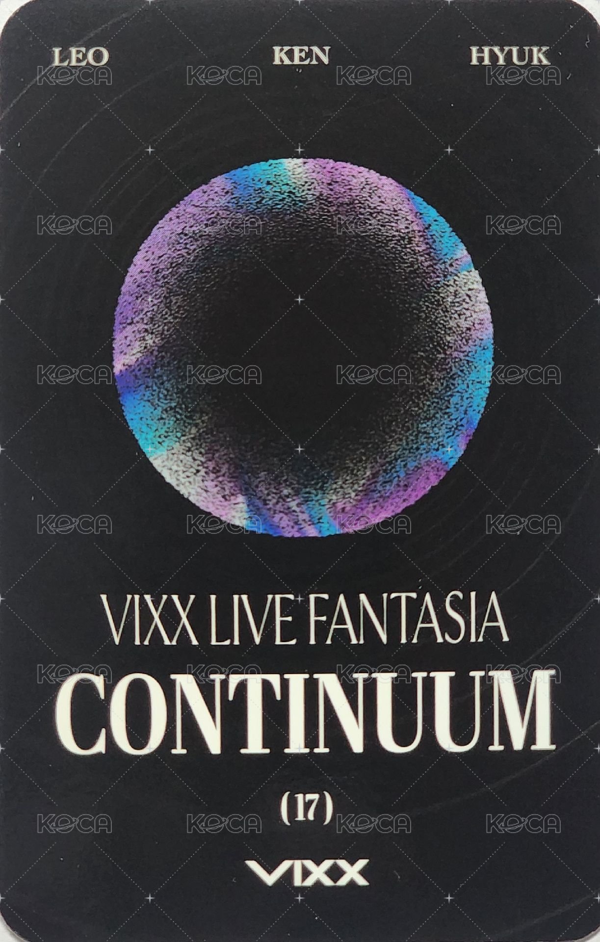 正規演唱會《CONTINUUM》 隨機卡 編號17 背面