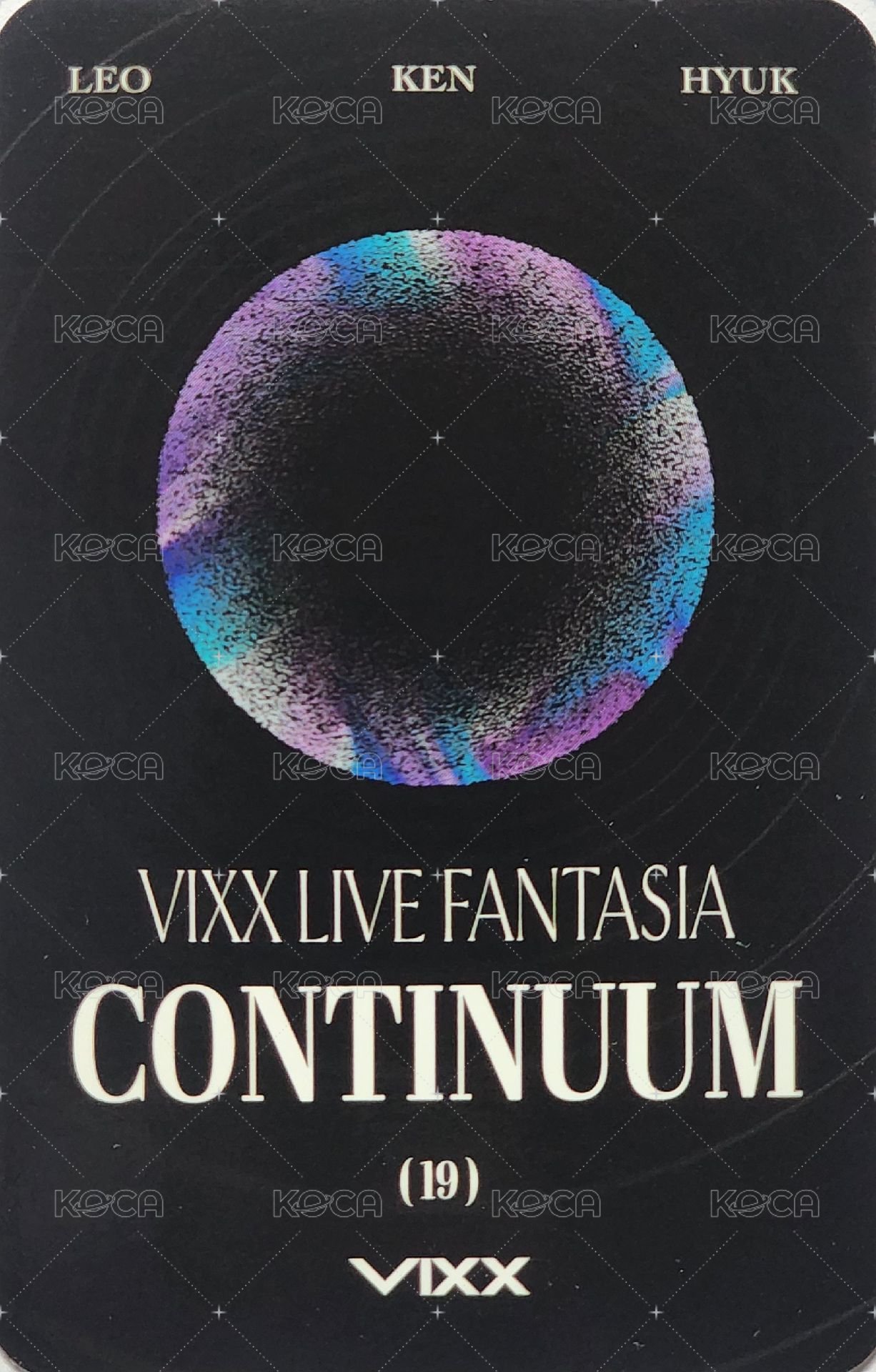 正規演唱會《CONTINUUM》 隨機卡 編號19 背面