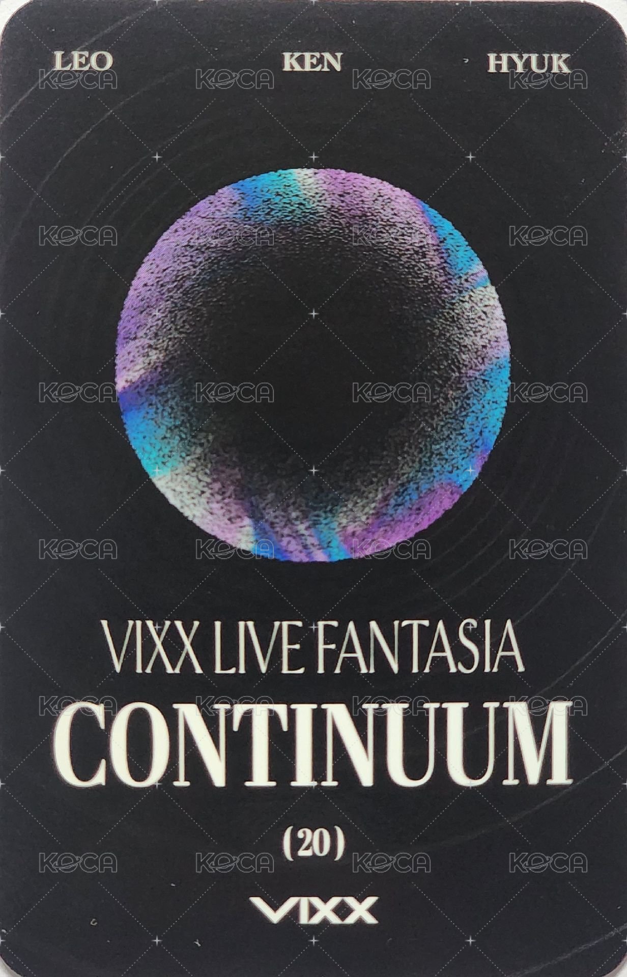 正規演唱會《CONTINUUM》 隨機卡 編號20 背面