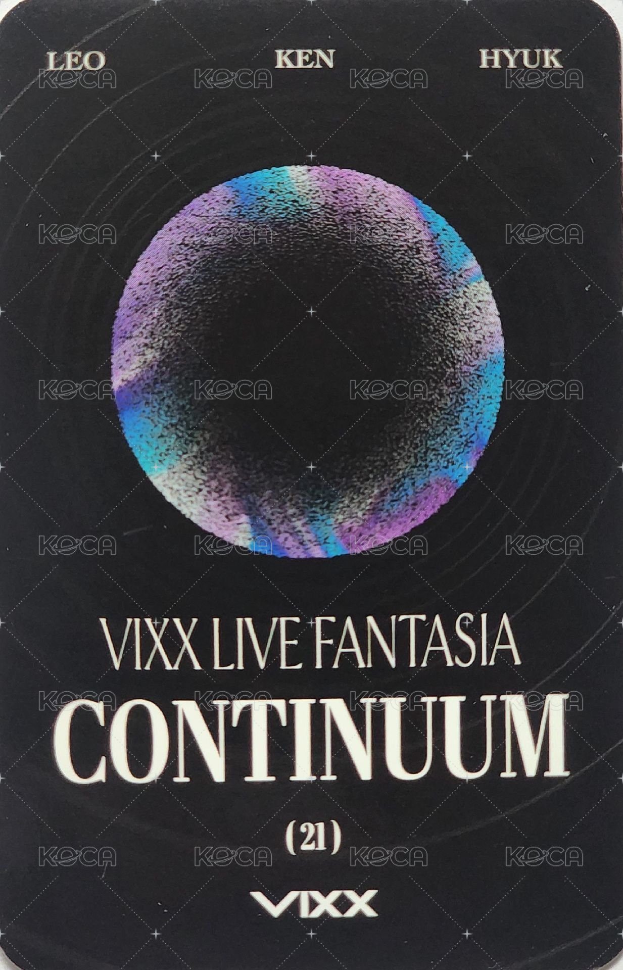 正規演唱會《CONTINUUM》 隨機卡 編號21 背面