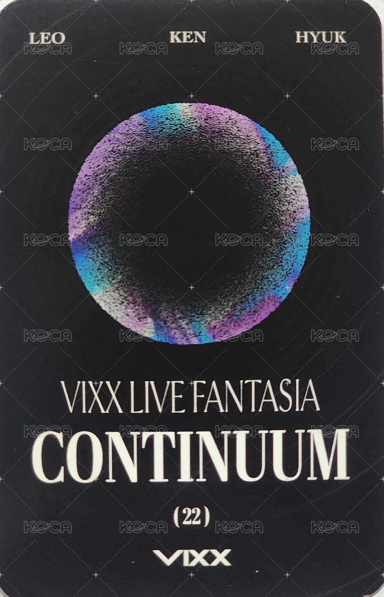 正規演唱會《CONTINUUM》 隨機卡 編號22 背面