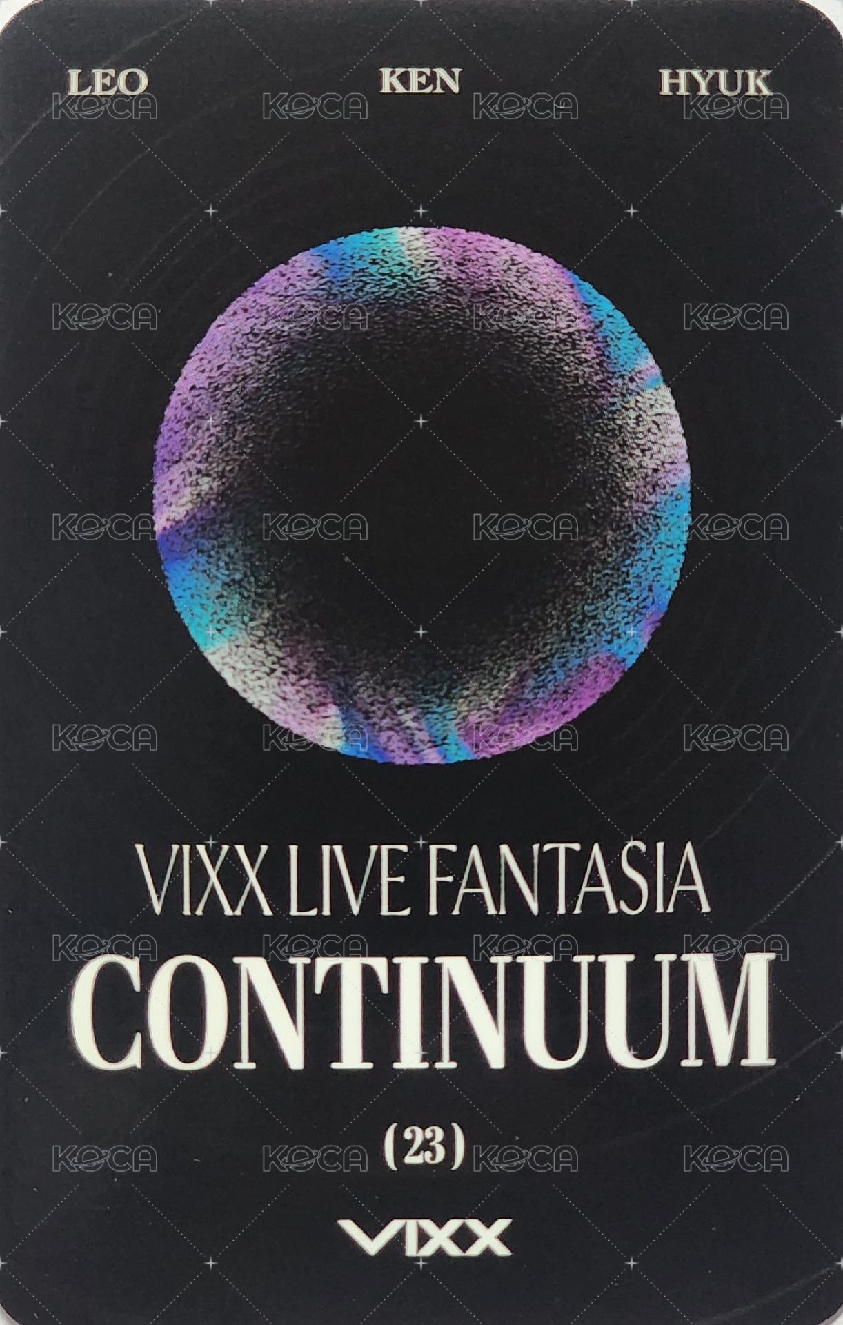 正規演唱會《CONTINUUM》 隨機卡 編號23 背面