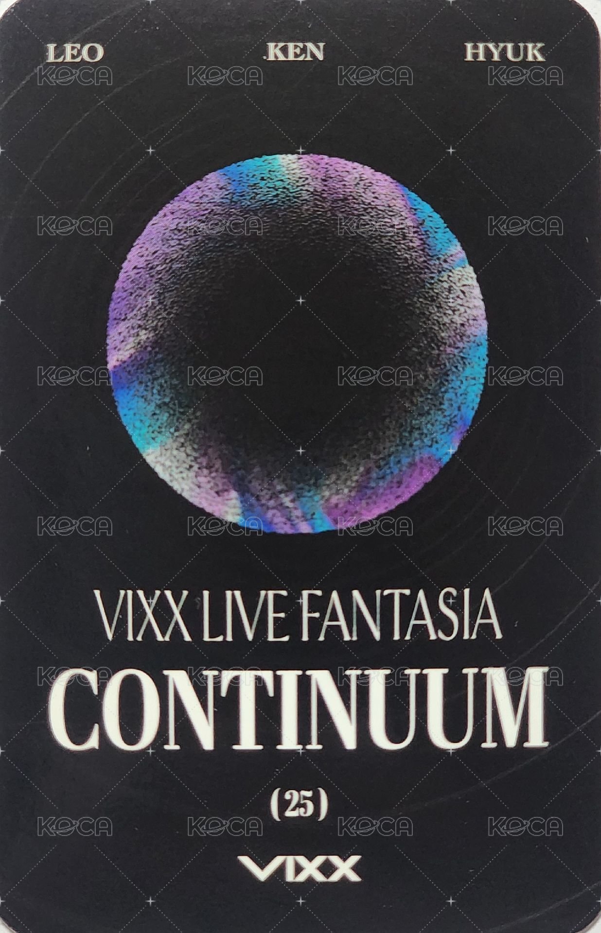 正規演唱會《CONTINUUM》 隨機卡 編號25 背面