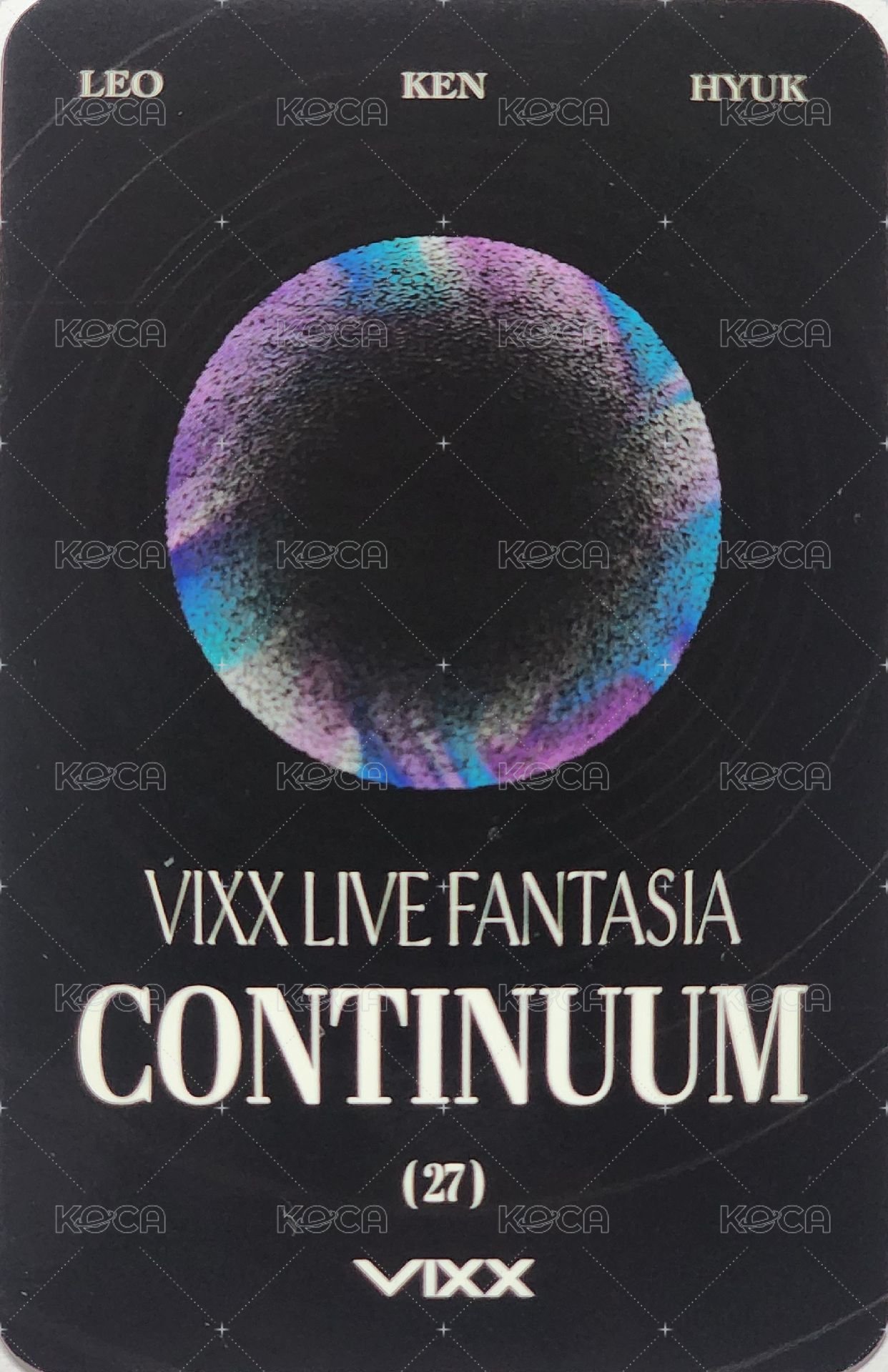 正規演唱會《CONTINUUM》 隨機卡 編號27 背面