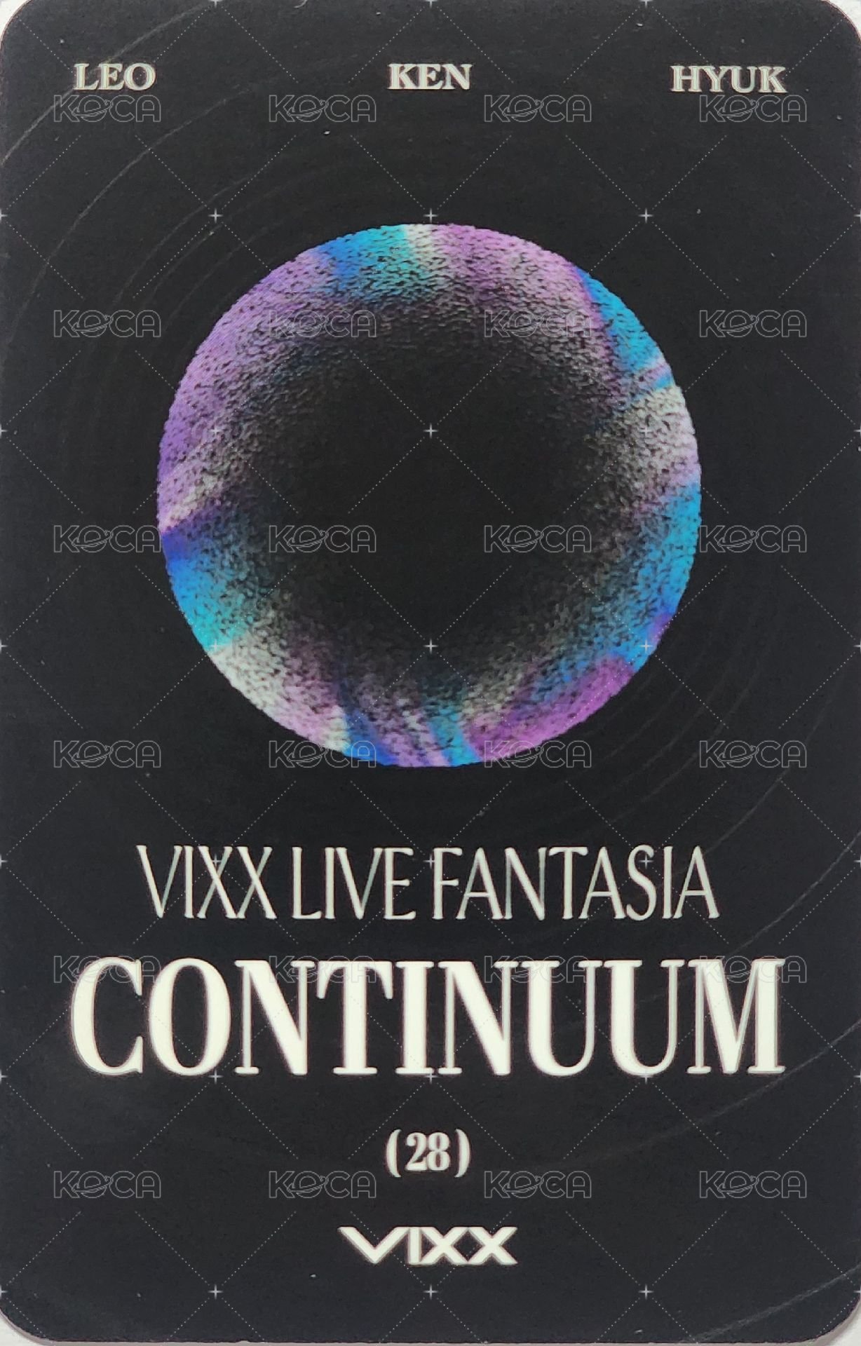 正規演唱會《CONTINUUM》 隨機卡 編號28 背面