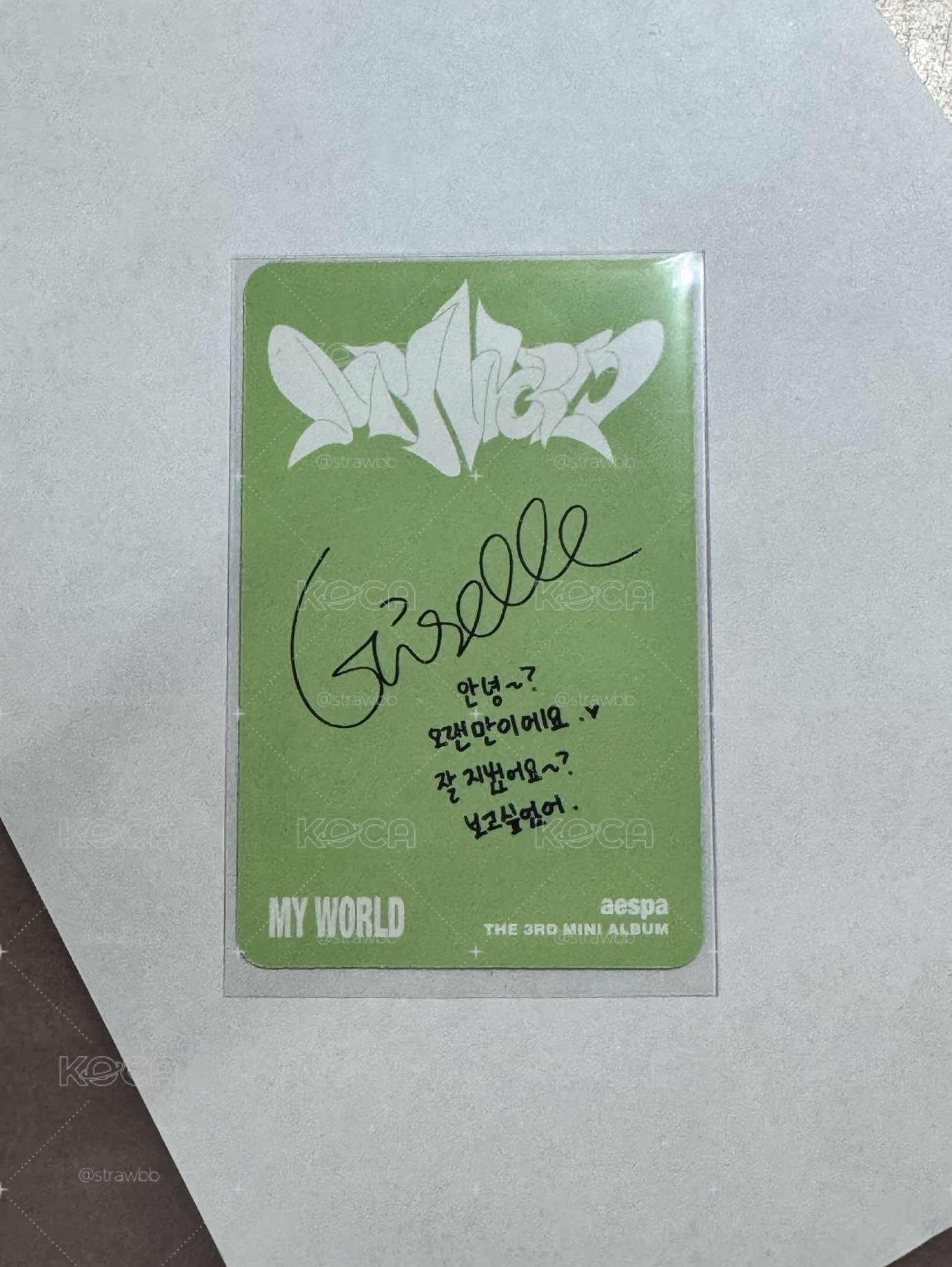 MY WORLD 專輯卡 poster版專卡 吉