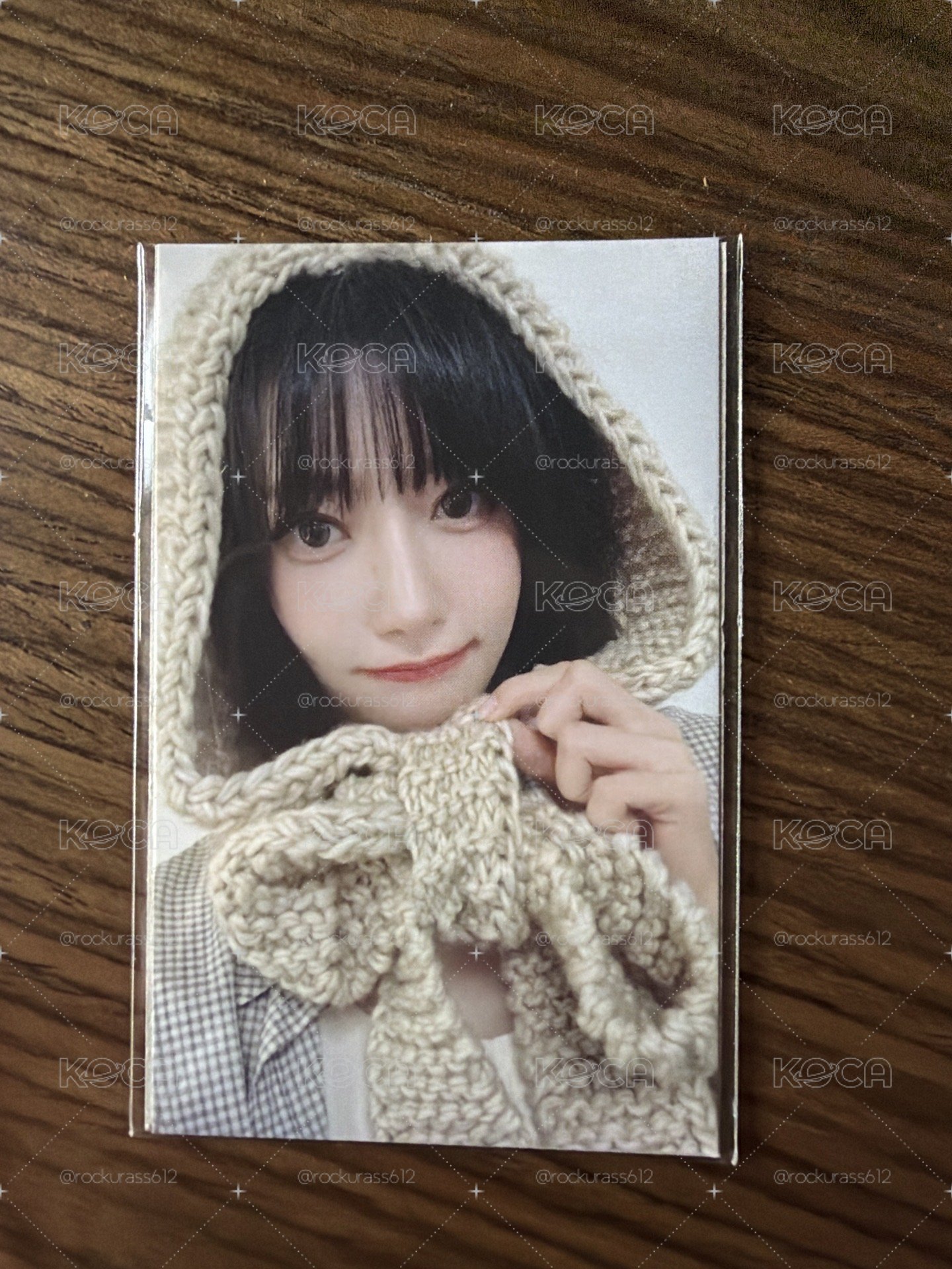 櫻花編織帽子卡