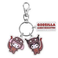 SANRIO×GODZILLA哥吉拉聯名系列 美樂蒂與酷洛米 鑰匙圈吊飾 