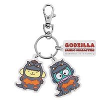 SANRIO×GODZILLA哥吉拉聯名系列 布丁狗與人魚漢頓 鑰匙圈吊飾 