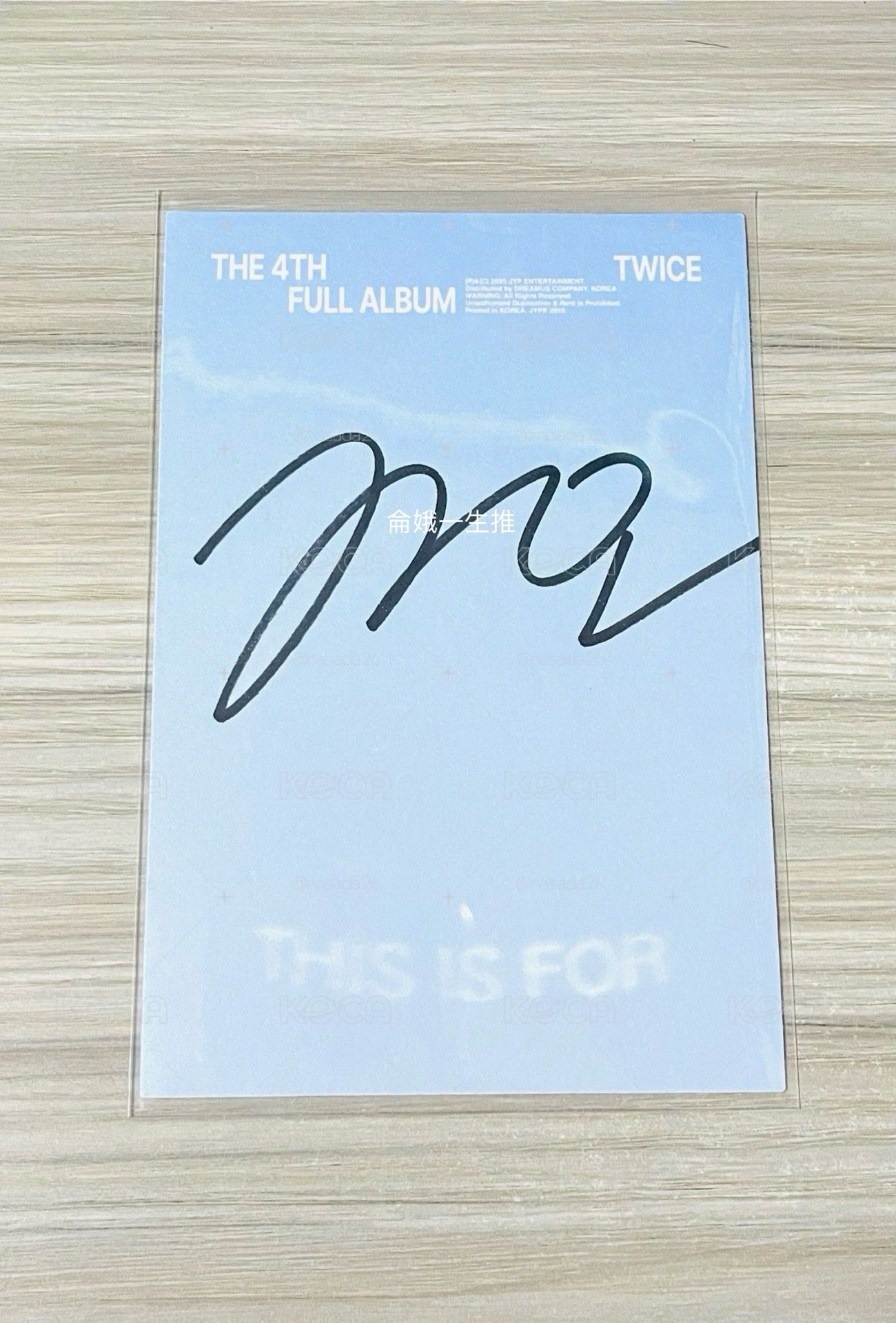 TWICE正規四 THIS IS FOR MOMO親簽明信片