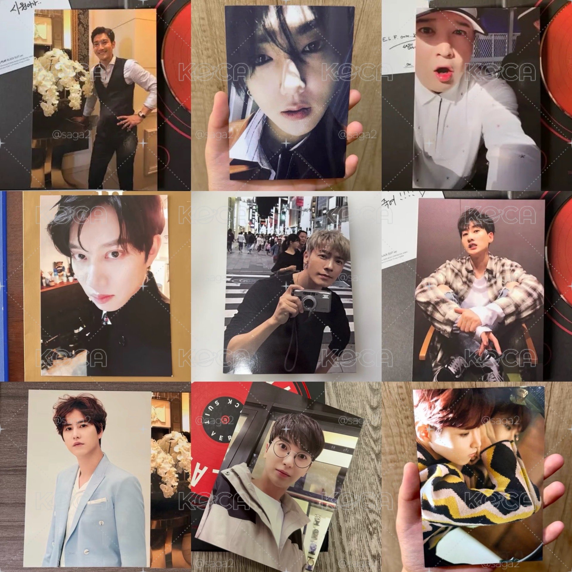 代購 super junior 明信片 手寫信 正規八 black suit