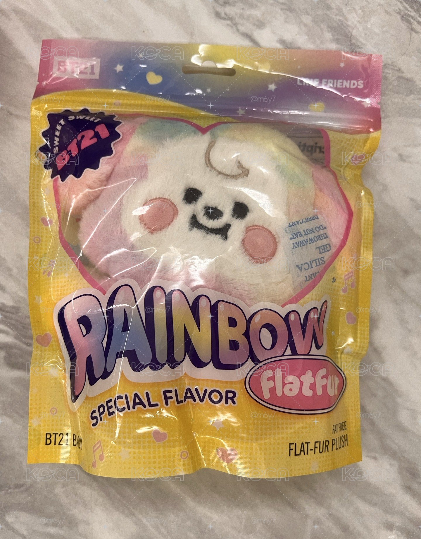 BT21 Baby Rainbow 20cm 棉花糖娃