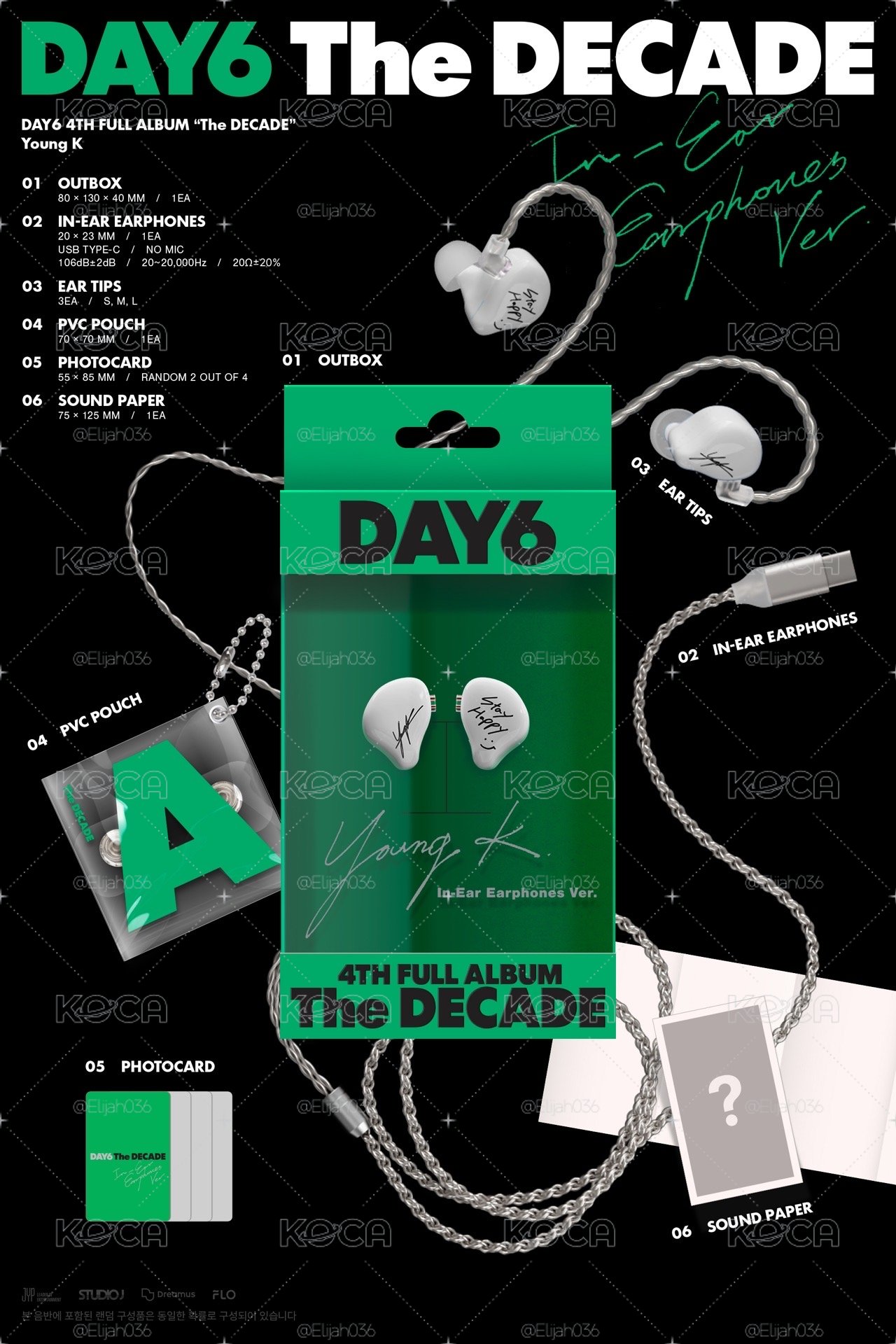 Day6 THE DECADE In-Ear Earphones Ver