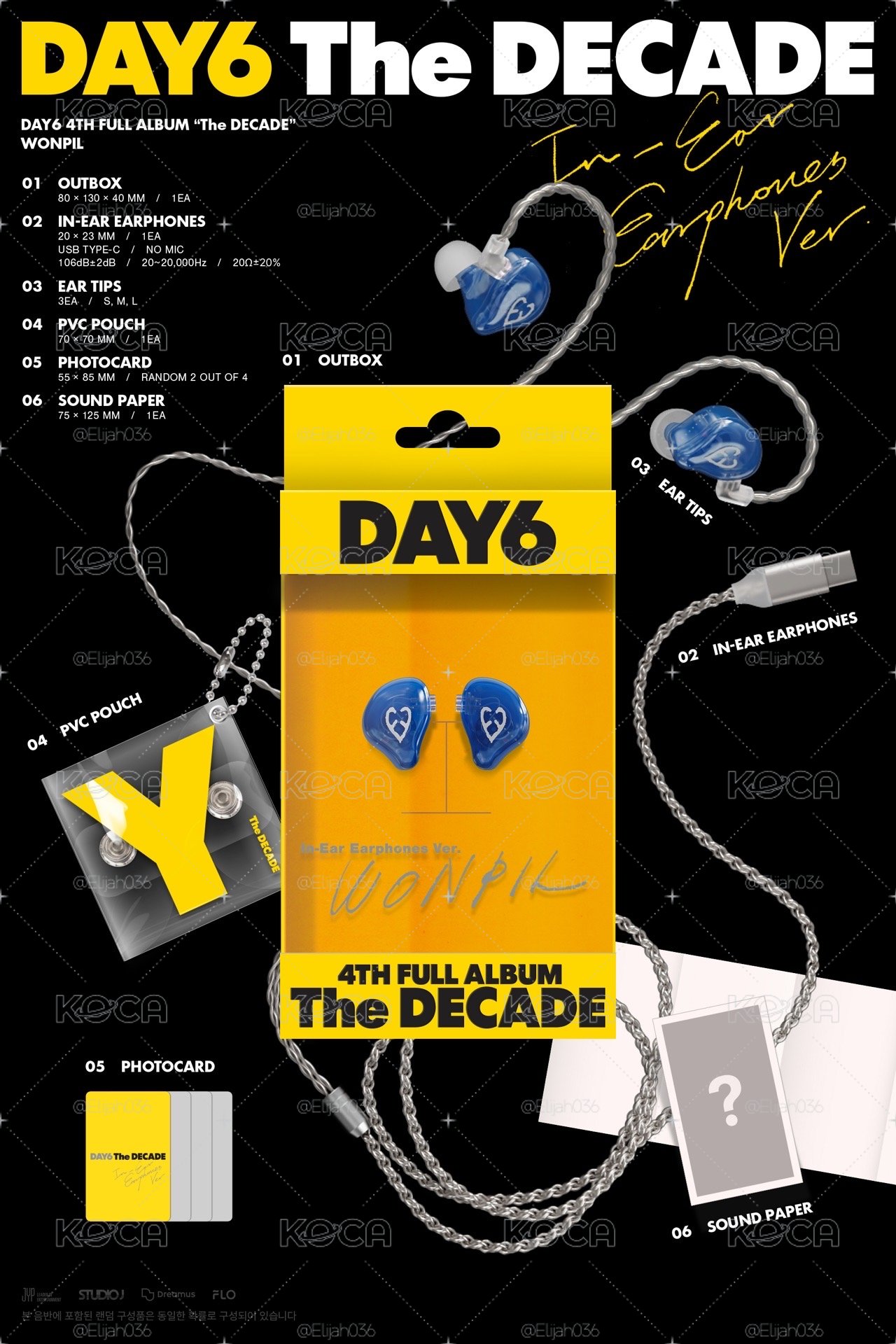 Day6 THE DECADE In-Ear Earphones Ver