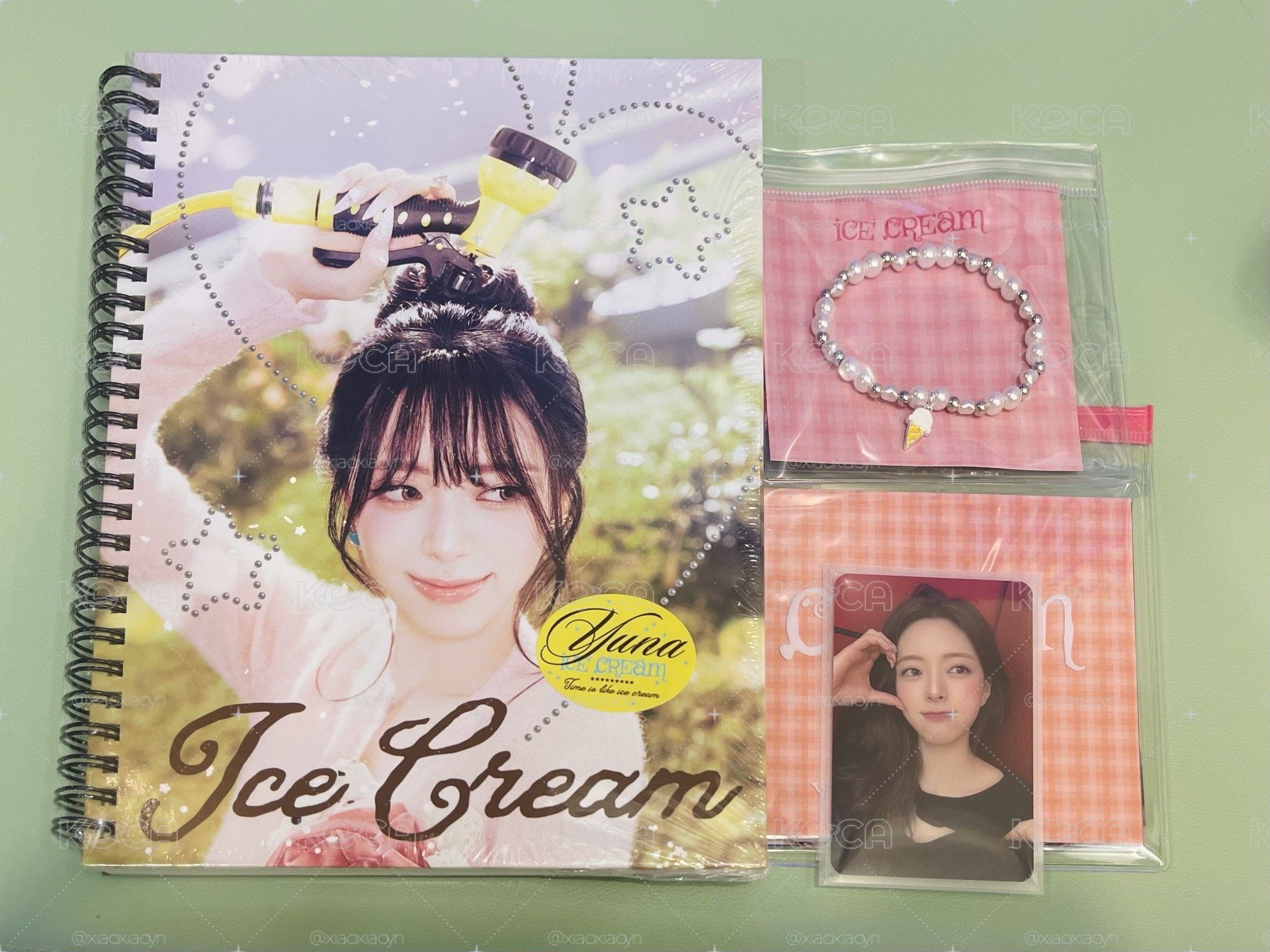 [ITZY Yuna]TDK福袋 快閃滿額卡+PB未拆+明信片+手鍊 全圖
