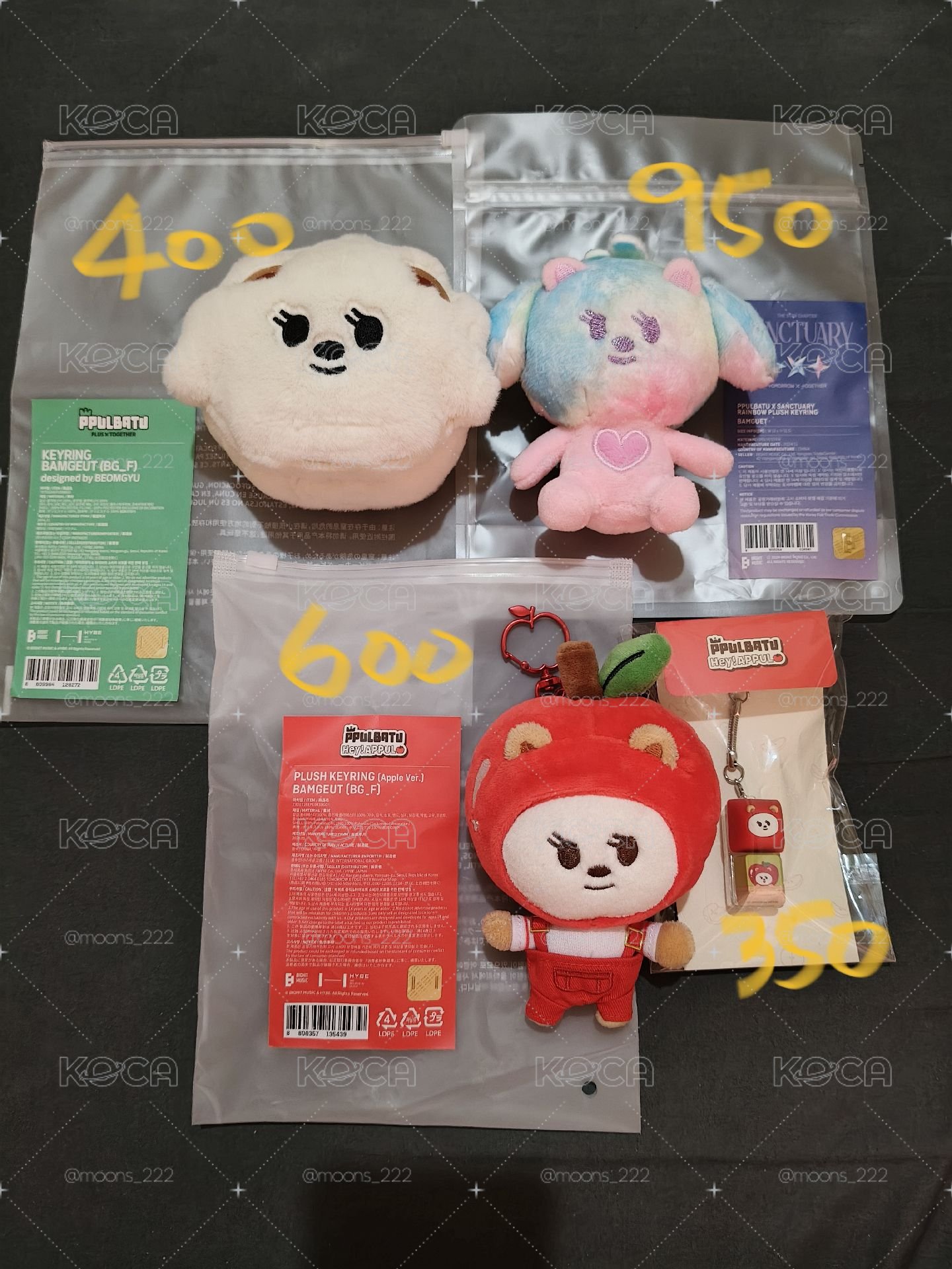 TXT PPULBATU BAMGEUT 栗嘻零錢包 彩嘻 蘋果嘻 鍵帽吊飾