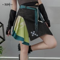 不規則拼接牛仔短裙