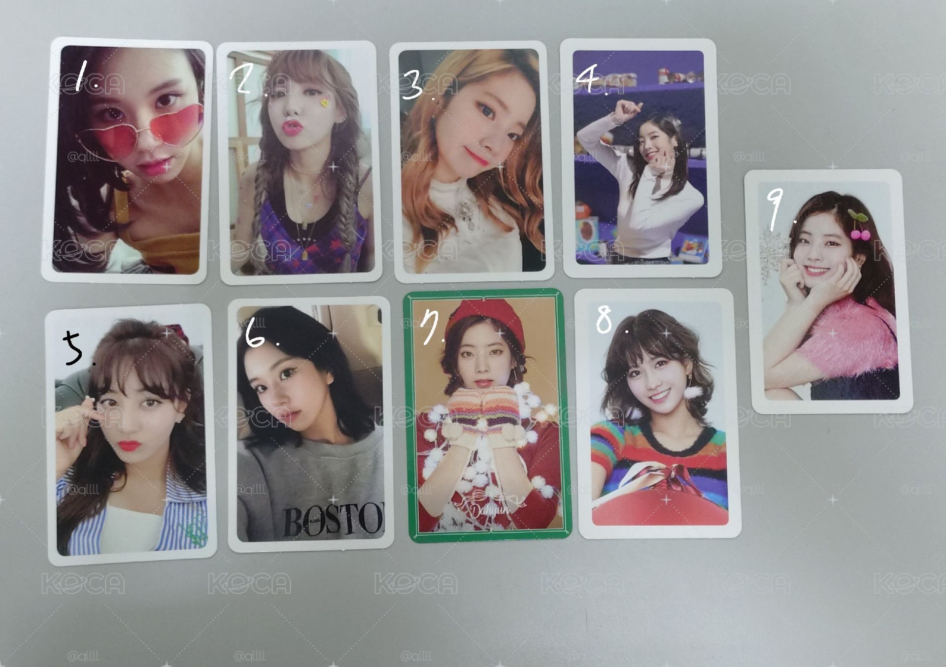 Twice Twicetagram、Merry&Happy小卡