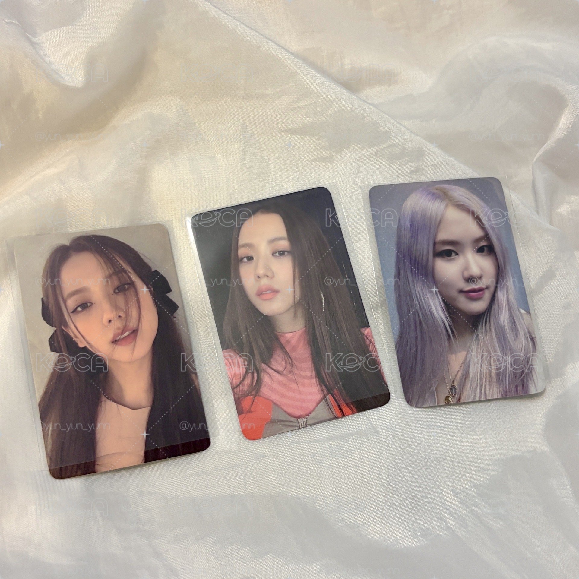 BLACKPINK 蝴蝶秀 紅衣秀 銀髮肉HYLT k4 特典卡 ROSÉ JISOO