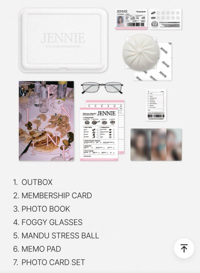 Jennie二期會員禮