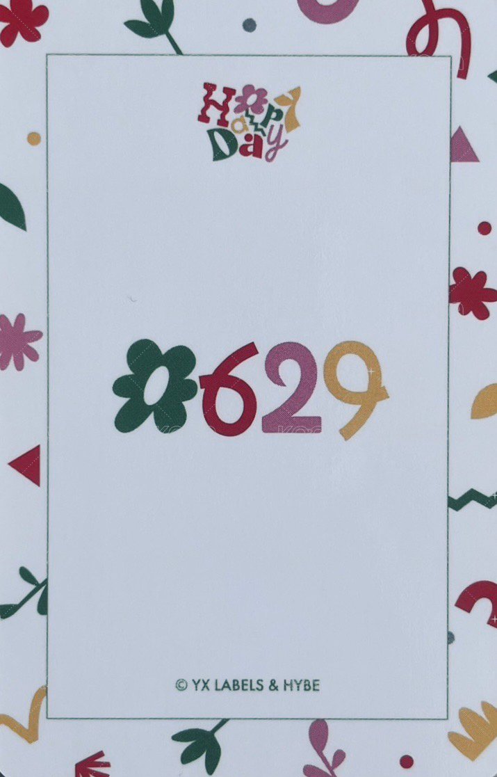 Happy Day 周邊卡 2025~2026 BIRTHDAY KIT卡-6 背面