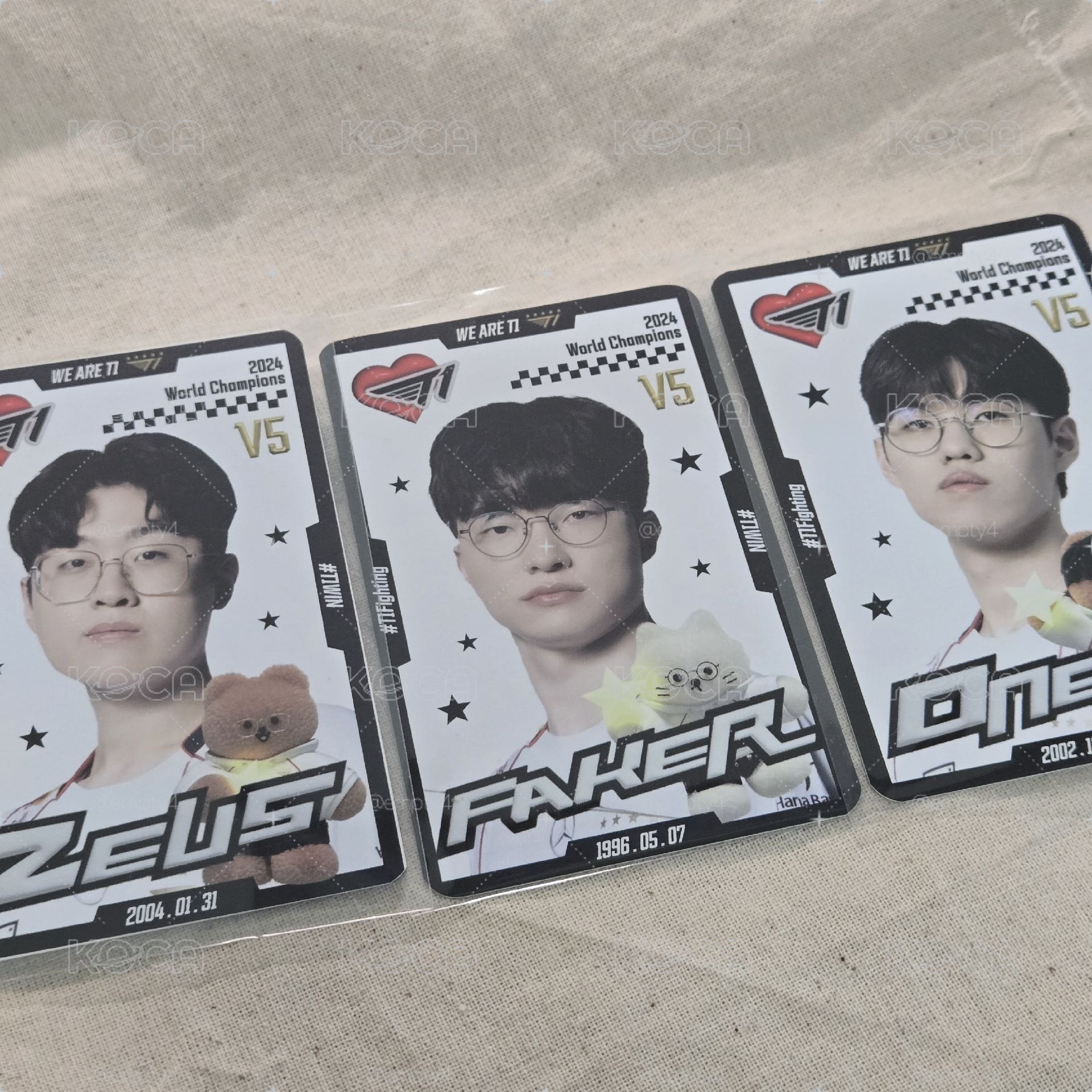 T1 ZOF earp小卡三張不拆