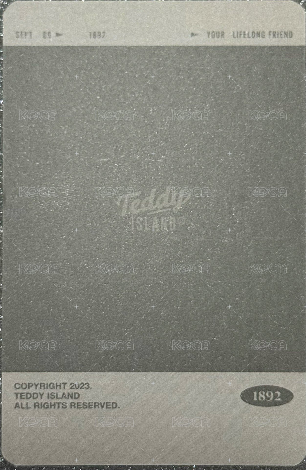 Teddy Island 周邊卡  背面
