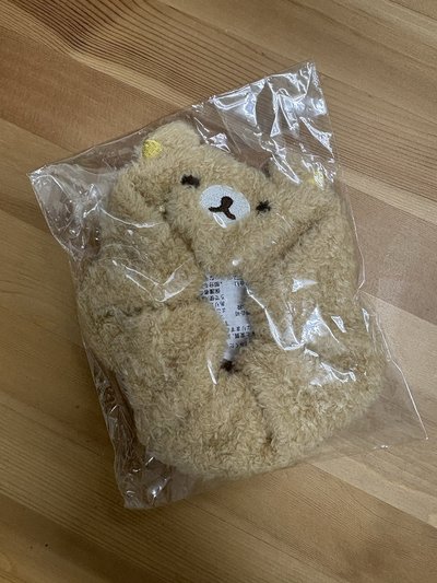正版 San-X 拉拉熊絨毛造型大臉髮圈 睡衣打瞌睡系列 毛絨大腸圈/手飾