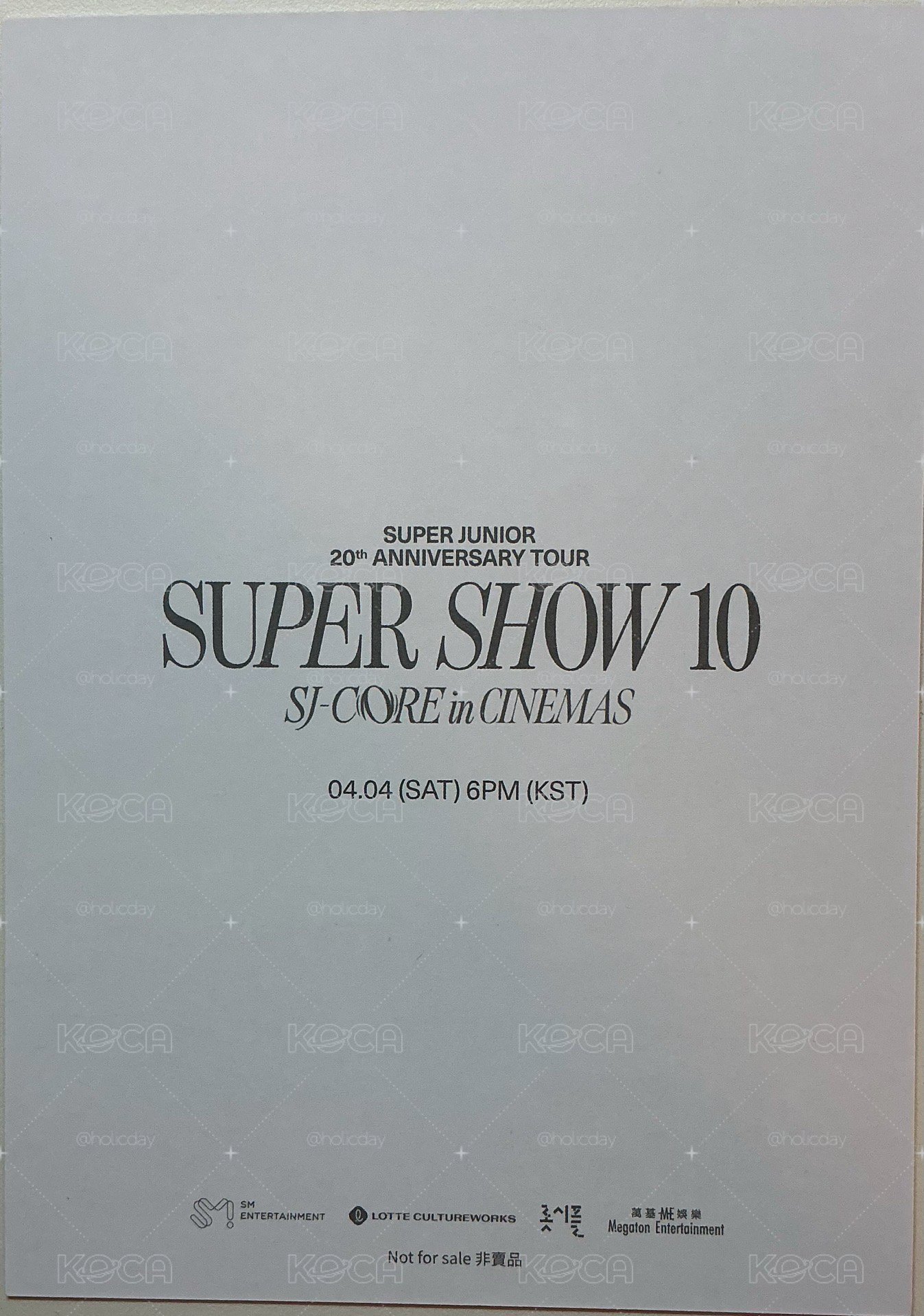 SS10安可場 威秀電影院特典 明信片 銀赫明信片