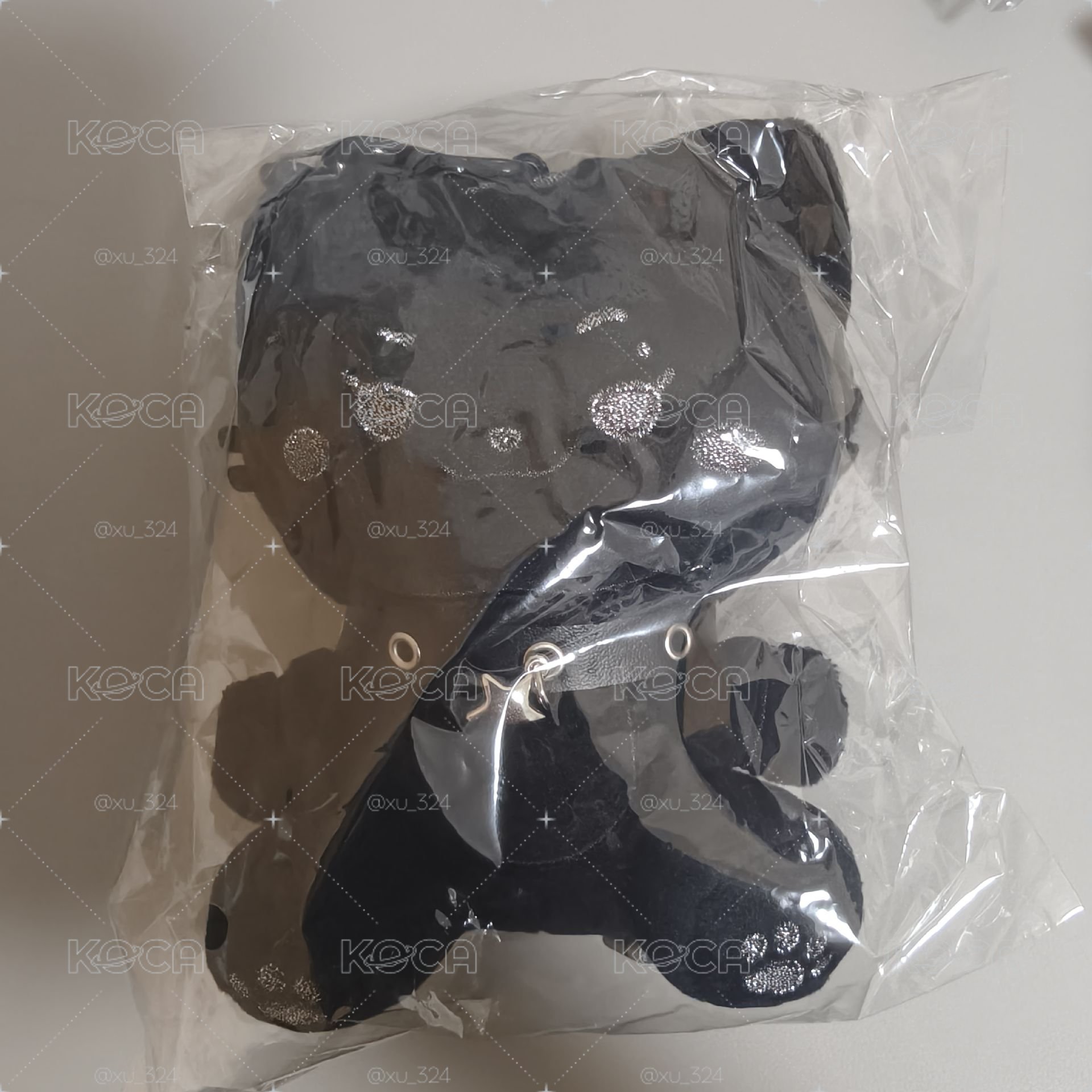 黑留坐姿娃