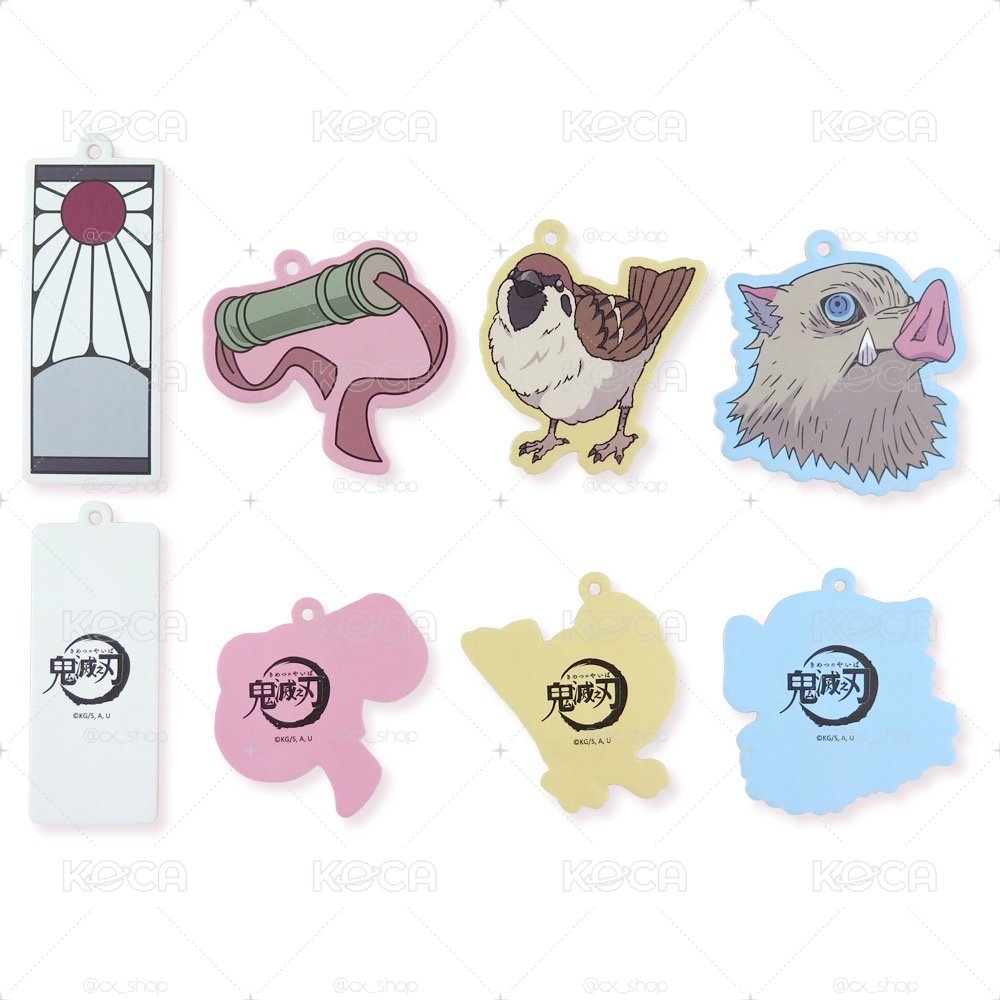 鬼滅之刃 香氛卡 4入全套組（伊之助/啾太郎/竹筒/日輪刀耳環）白茶香