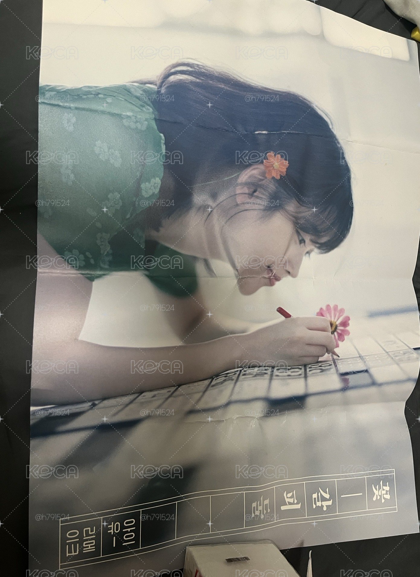 IU 李知恩 花書籤2 兩張專輯海報 折疊
