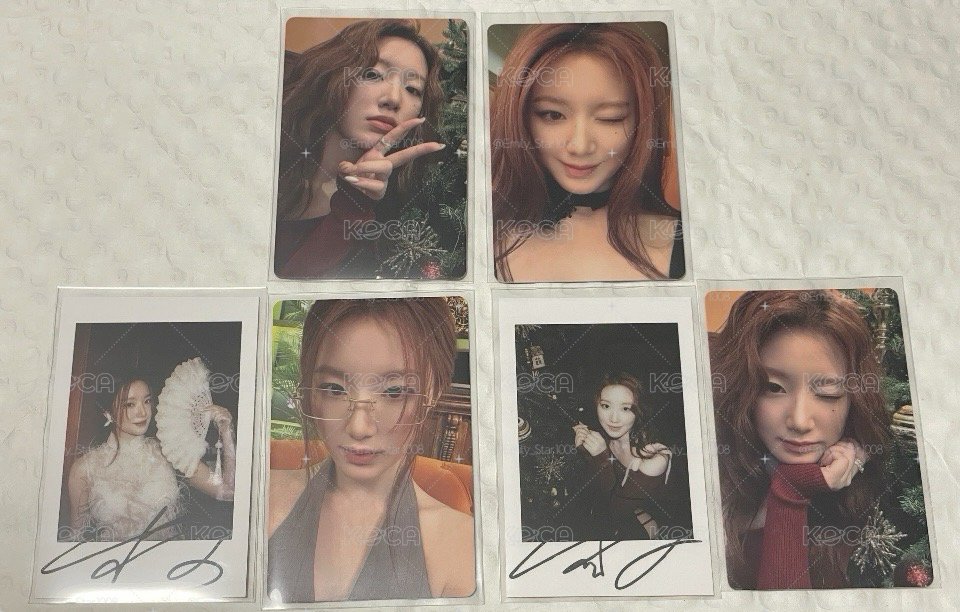 i-dle 舒華雜誌小卡 眼鏡刷（4張小卡中文卡背圖二） 立可拍共6張