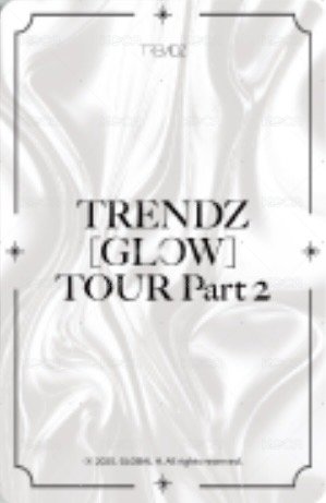 [GLOW] TOUR Pt.2 周邊卡 手燈卡 背面